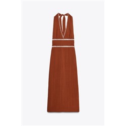 EMBROIDERED MIDI DRESS