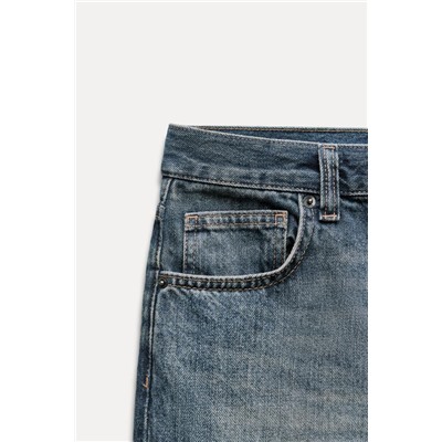 ZW COLLECTION LOW-RISE DENIM BERMUDA SHORTS