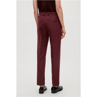 STRAIGHT-LEG WOOL TROUSERS
