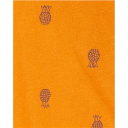 Baby 2-Piece Pineapple Polo Bodysuit & Short Set