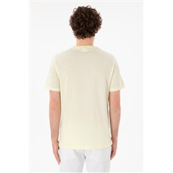 Erkek Regular Fit Bisiklet Yaka Limon Basic Tişört