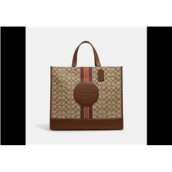 Dempsey Tote 40 In Signature Jacquard With Stripe And Coach Patch