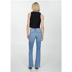 Jeans rectos tiro medio aberturas