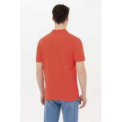 Erkek Kırmızı Basic Polo Yaka Tişört
