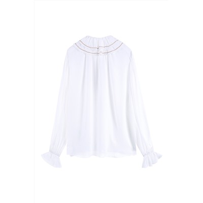 Blusa de seda Blanco