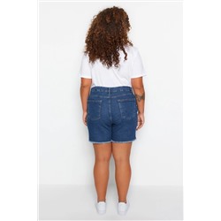 Mavi Yüksek Bel Esnek Skinny Denim Şort & Bermuda TBBSS22AP0008