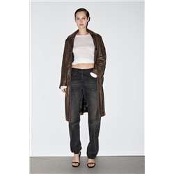 ZW COLLECTION STRAIGHT-LEG HIGH-WAIST FULL LENGTH JEANS