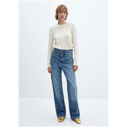 Jeans rectos doble cintura