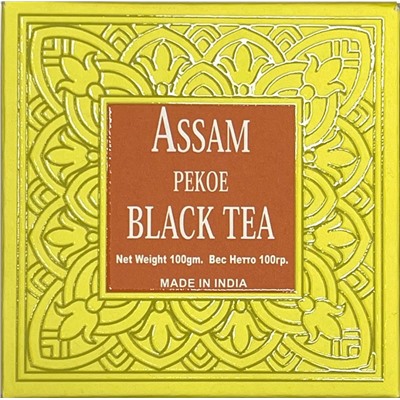 BHARAT BAZAAR Assam Pekoe Black long leaf Tea Чай Ассам Пекое черный крупный лист 100г