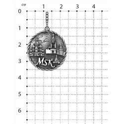 Подвеска из чернёного серебра 925 пробы п049ч