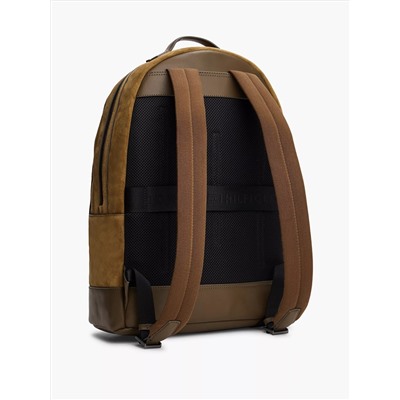 Tonal Suede and Leather Backpack