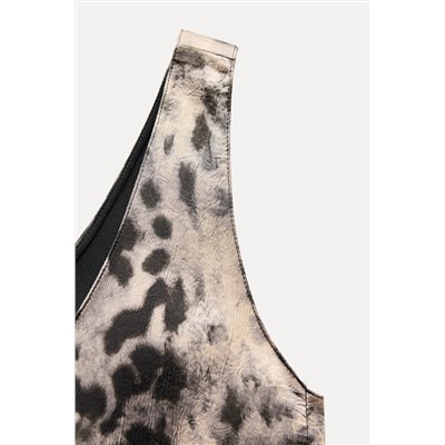 ZW COLLECTION CREASED-EFFECT PRINTED TOP
