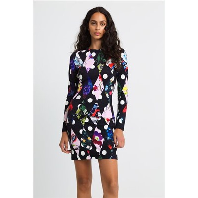 Vestido slim corto rombos