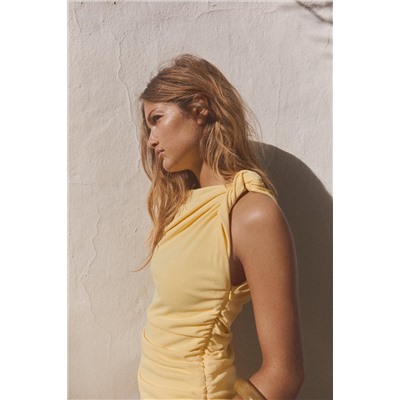 ASYMMETRIC MIDI DRESS