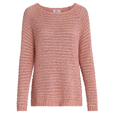 Damen Strickpullover mit Lochstruktur