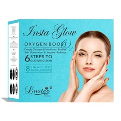 LUSTER Oxygen Facial Kit (New) Набор: Пенка для умывания, Скраб для лица, Массажный крем для лица, Массажный гель для лица, Маска для лица, Сыворотка для лица 6*40мл