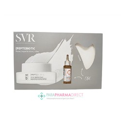 SVR Pepti Biotic Gel Mat Régénérant Lissant Pores, Imperfections, Rides 50ml + Ampoule C 10ml & GuaSha OFFERTS - COFFRET