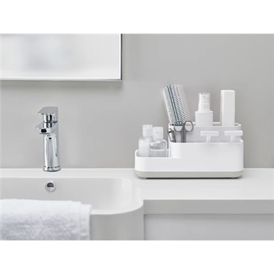 JosephJoseph  Badezimmer-Caddy "Easy-Store" in Weiß/ Grau - (B)25 x (H)12 x (T)11,5 cm