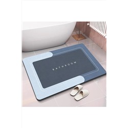 BLUE SİDE Dikdörtgen Banyo Paspası Süper Emici Banyo Paspası Yumuşak Küvet Yan Halı Kaymaz Duş Matı tyc45
