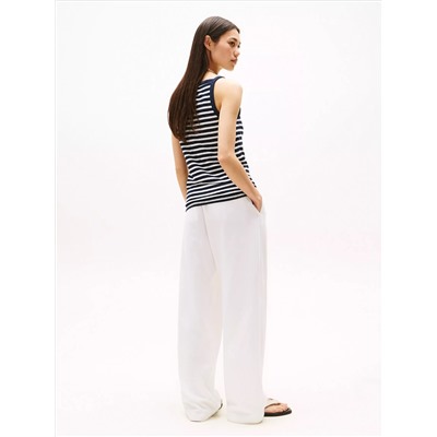 Linen Blend Stripe Tank Top