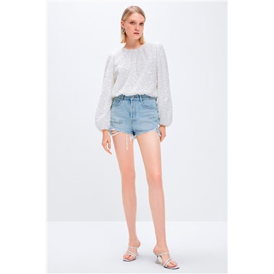 Short vaquero Azul claro