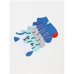 PACK OF 5 PAIRS OF MONSTER PRINT SOCKS