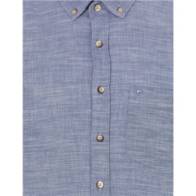 Lacivert Regular Fit Kısa Kollu Gömlek