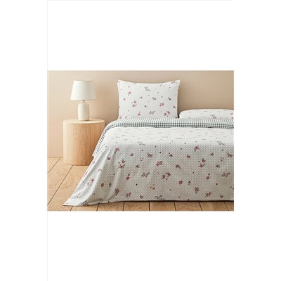 English Home Bloomy Dots Pamuklu Tek Kişilik Nevresim Seti Pembe 000000010040871001