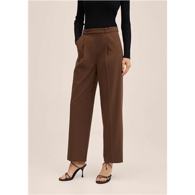 Pantalón recto tiro alto -  Mujer | MANGO OUTLET Melilla