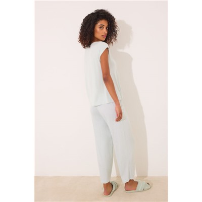 Pijama Capri viscosa verde rayas