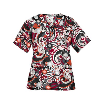 UA Pucci Power Pewter Print Scrub Top