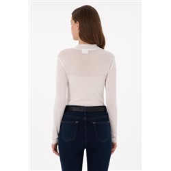 Kadın Taş Balıkçı Yaka Sweatshirt