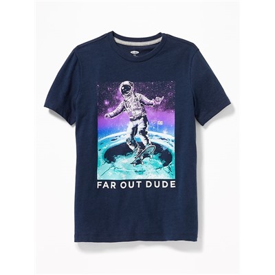 Graphic Crew-Neck Tee for Boys
