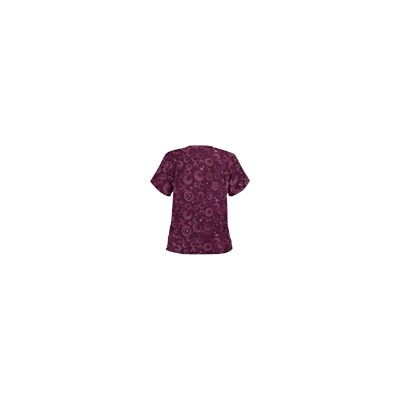 UA Total Eclipse Wine Print Scrub Top