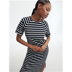 Gestreiftes Kleid aus Baumwolle
