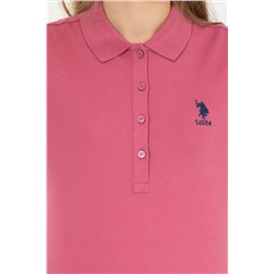 Kadın Pembe Basic Polo Yaka Tişört