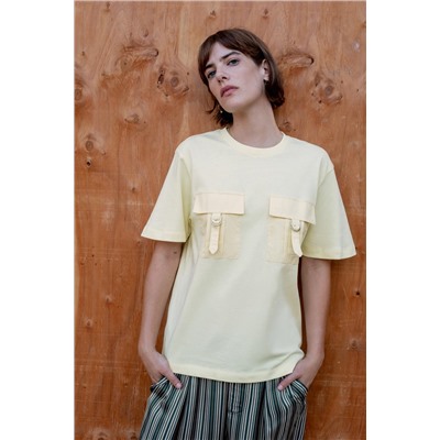 T-SHIRT WITH CONTRAST POCKETS