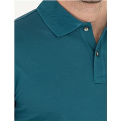 Yeşil Slim Fit Polo Yaka Merserize Tişört
