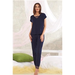 Sevim Kadın Lacivert Pijama Takım 10874