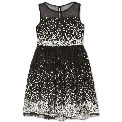 Speechless Big Girls Illusion Sequin Dress