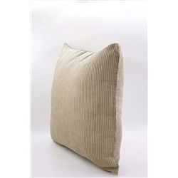 ÖZENEV 43x43 Cm Bej Fitilli Kadife Kırlent Kılıfı Dekoratif Salon Lüks K-FITILLI