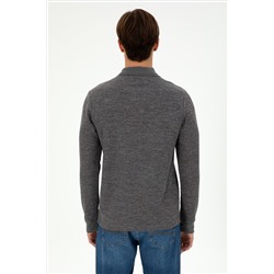 Erkek Gri Melanj Sweatshirt