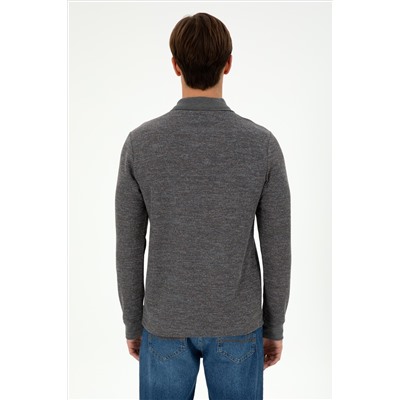 Erkek Gri Melanj Sweatshirt