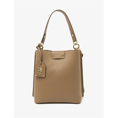 SOLID BUCKET BAG WITH CROSSBODY STRAP