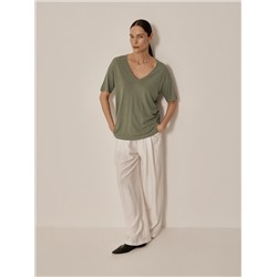 Bluse aus Leinenmischung