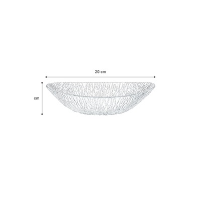 Granville Oval Kase - Şeffaf - 20x13 cm