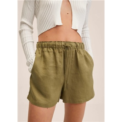 Short 100% lino -  Mujer | MANGO OUTLET Melilla