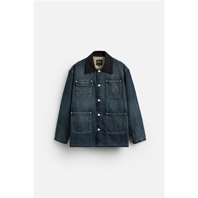 CAZADORA DENIM CUELLO CONTRASTE