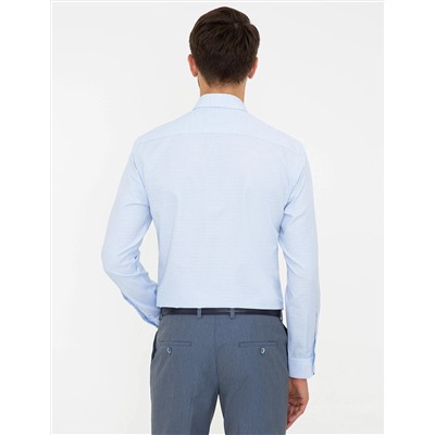 Açık Mavi Slim Fit Uzun Kollu Gömlek