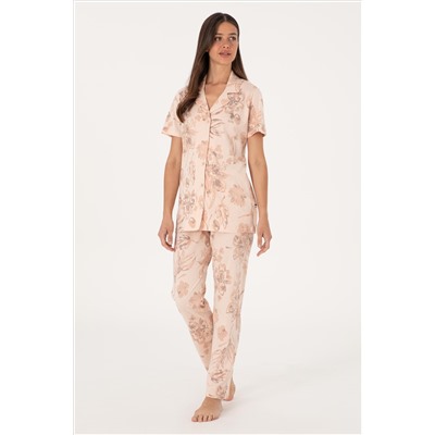 Kadın Bej Pijama Takımı